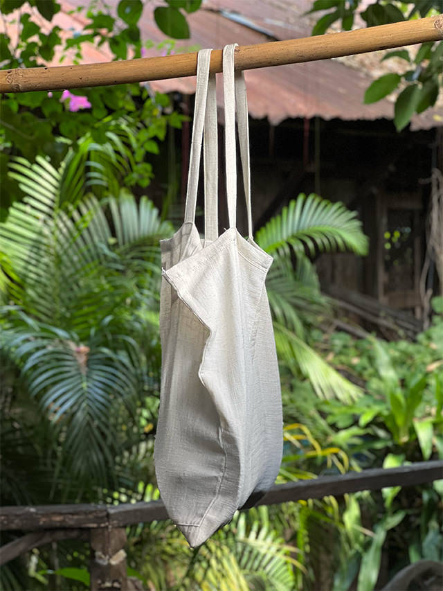 asana HEMP100% 端切れ エコバッグ・きなり【パヤカ オンラインショップ】