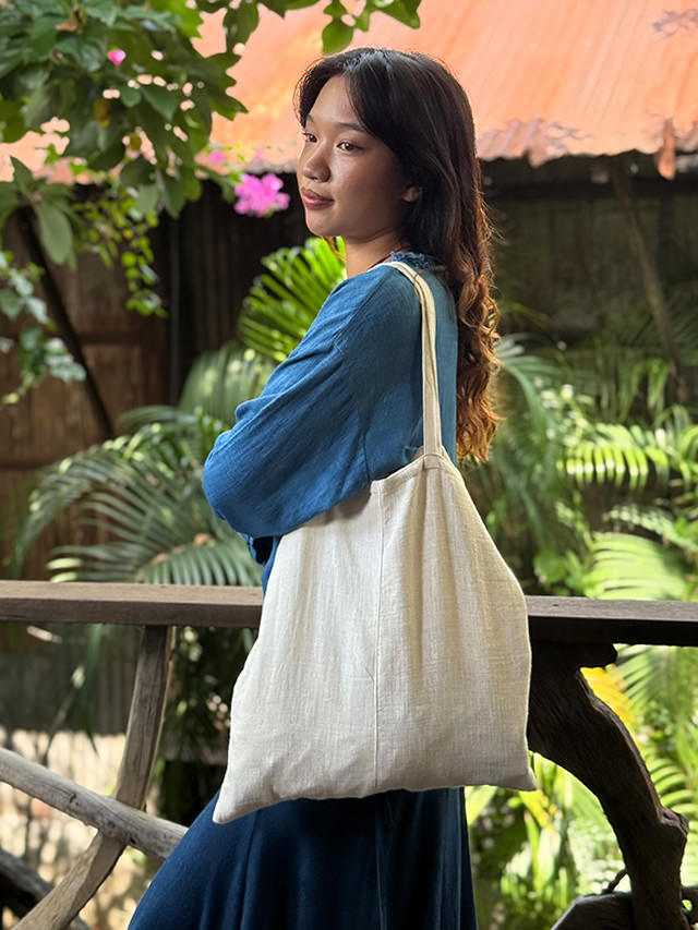 asana HEMP100% 端切れ エコバッグ・きなり【パヤカ オンラインショップ】