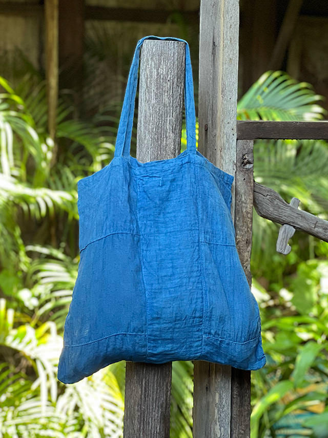 asana HEMP100% 端切れ エコバッグ・草木染め【パヤカ オンライン