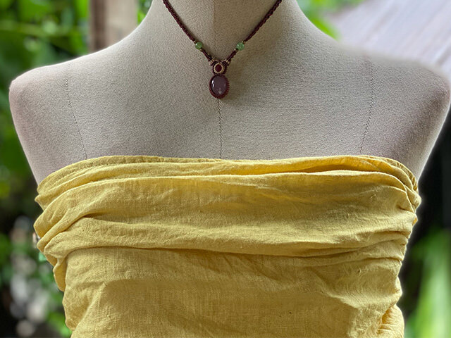 asana HEMP100% ガーゼ ドレープ チューブトップ