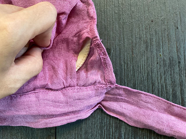 asana HEMP100% ガーゼ バック リボン ブラ