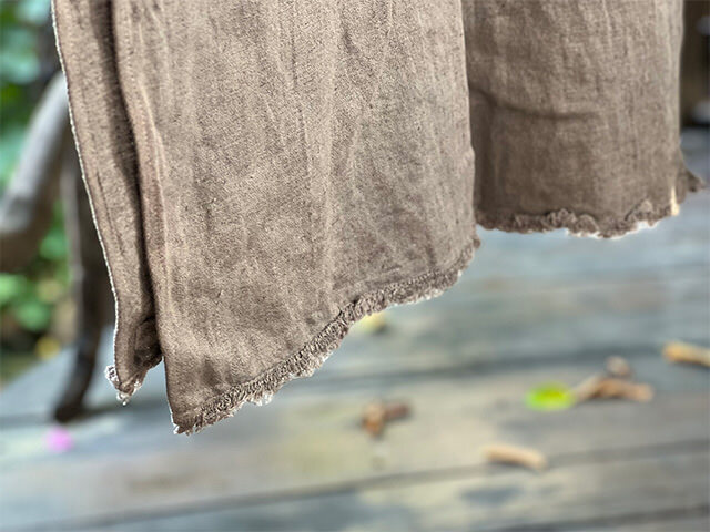 asana HEMP100% 厚手 ショール・草木染め