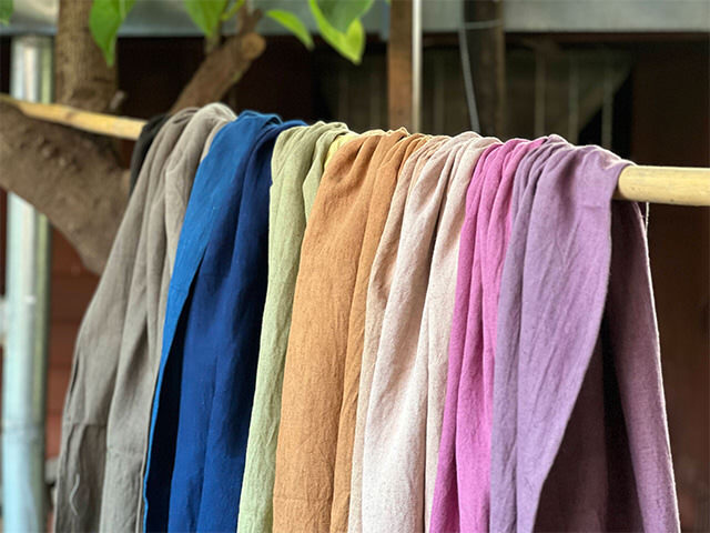 asana HEMP100% 厚手 ショール・草木染め