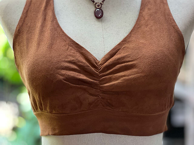 asana ヘンプコットン 薄手 クロス ストレッチ ブラ・草木染め