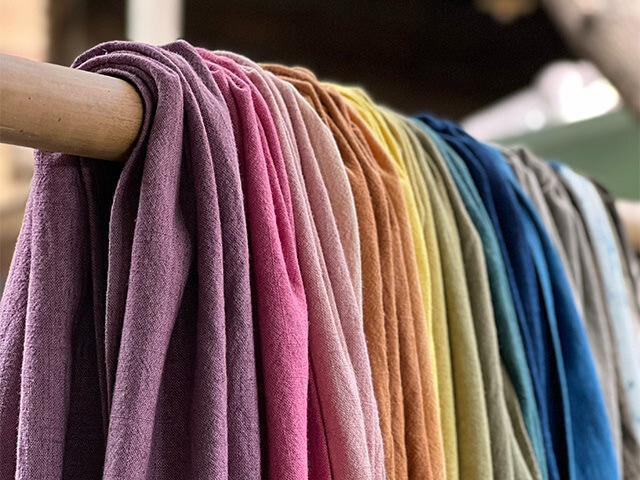 asana HEMP100% テロテロ 手ぬぐい・草木染め