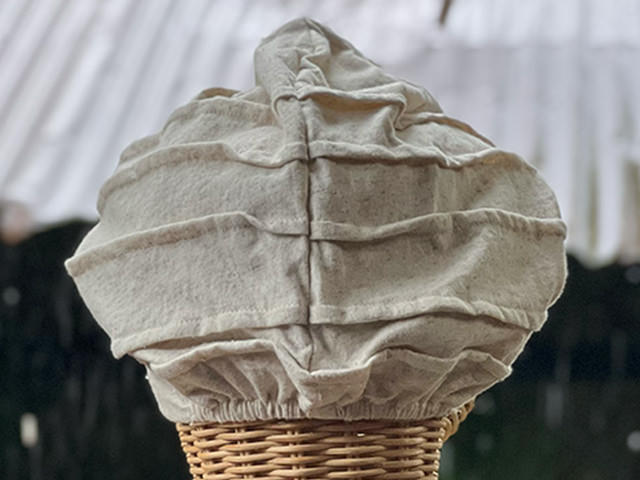 asana ヘンプコットン 薄手 切り替え ハット・きなり