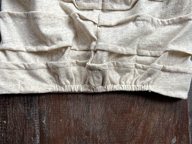 asana ヘンプコットン 薄手 切り替え ハット・きなり