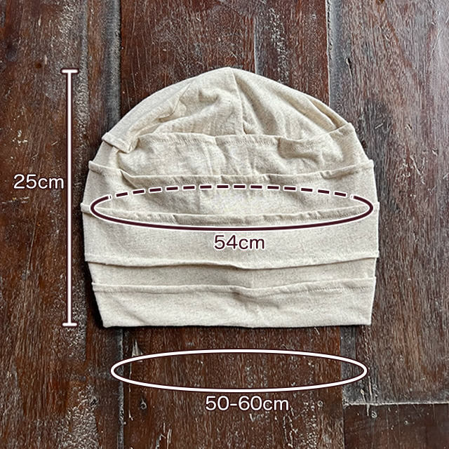 asana ヘンプコットン 薄手 切り替え ハット・きなり