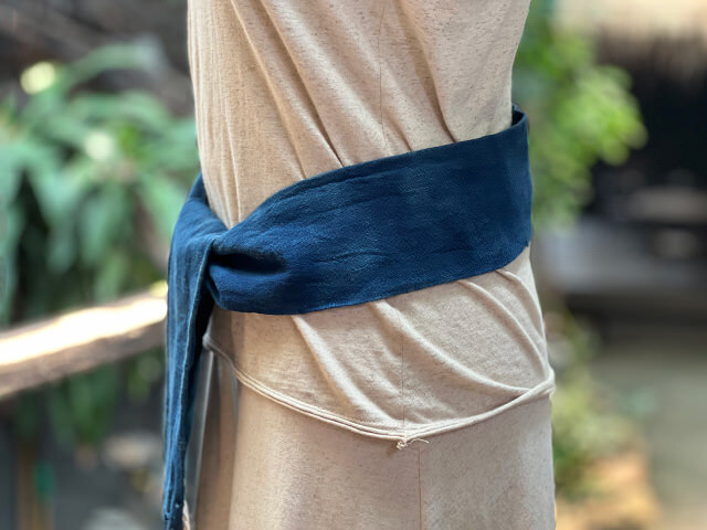コットン100% インディゴ ベルト