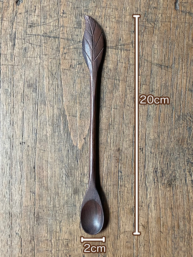 WOOD 葉っぱのマドラー