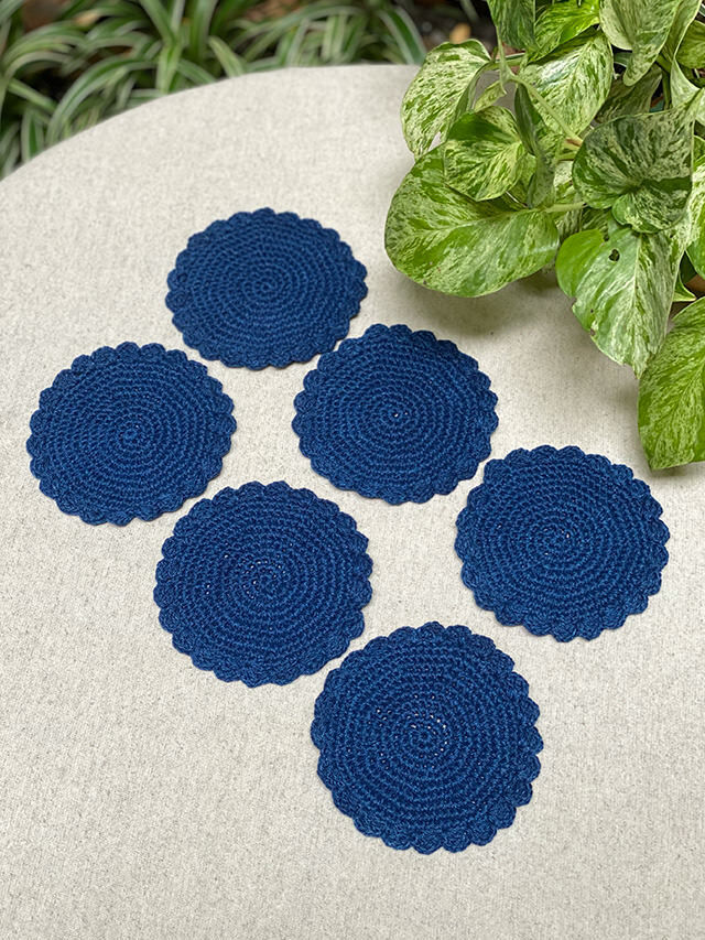 HEMP100% 手編み コースター・草木染め【パヤカ オンラインショップ】