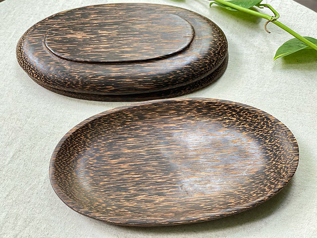 ヤシの木 楕円形 平皿【パヤカ オンラインショップ】