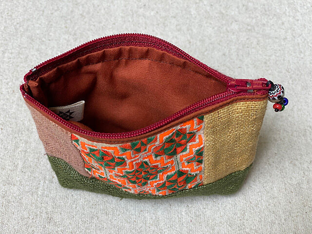 HEMP100% モン族 ポーチ・大