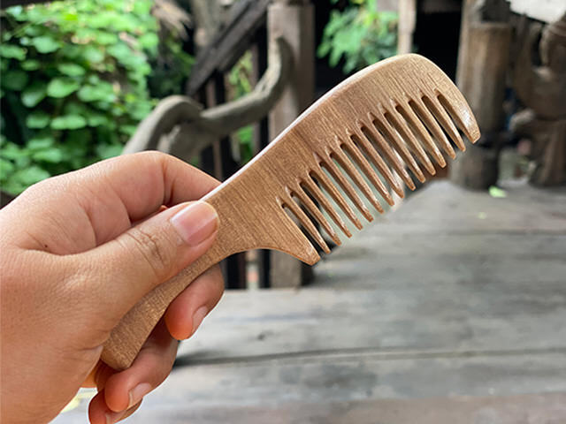 WOOD 手付き くし・粗目 小