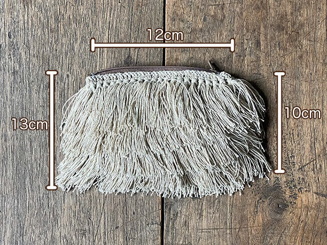 HEMP100% ふさふさ ポーチ