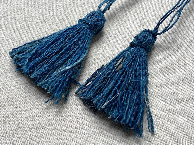HEMP100% タッセル・インディゴ草木染め