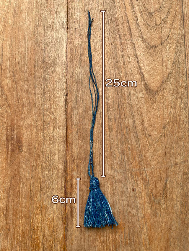 HEMP100% タッセル・インディゴ草木染め