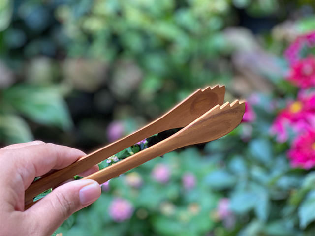 チーク WOOD トング