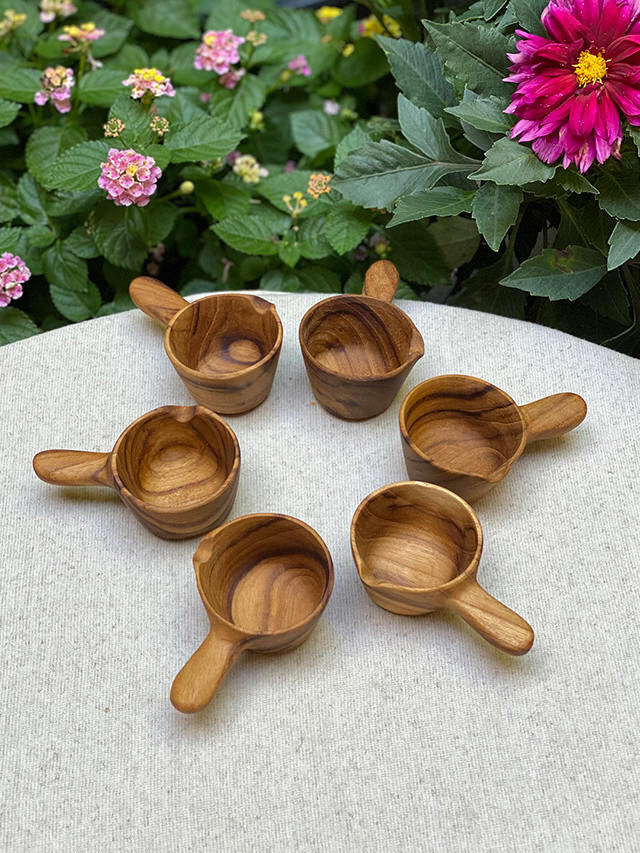 チークWOOD ソースカップ【パヤカ オンラインショップ】