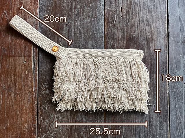 HEMP100% ふさふさ ポーチ