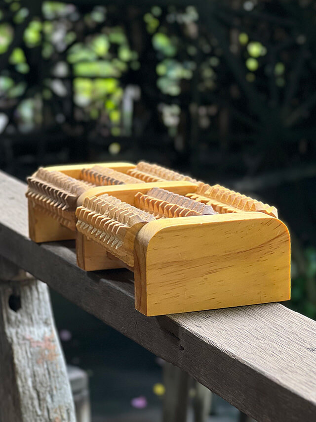 WOOD 足つぼ マッサージ ローラー・小【パヤカ オンラインショップ】