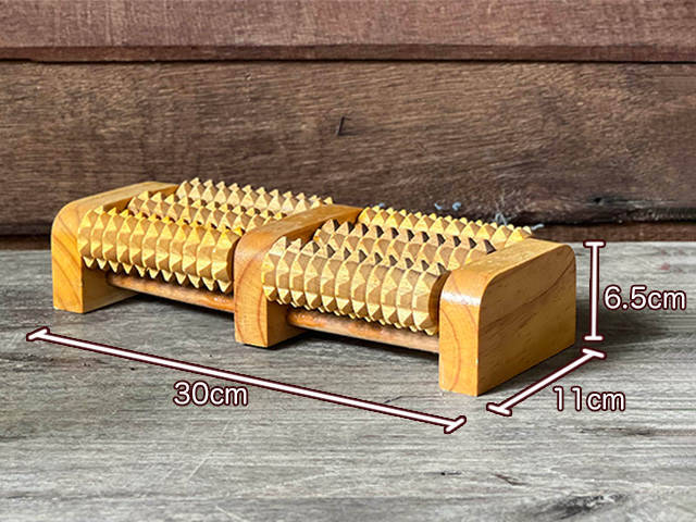 WOOD 足つぼ マッサージ ローラー・小