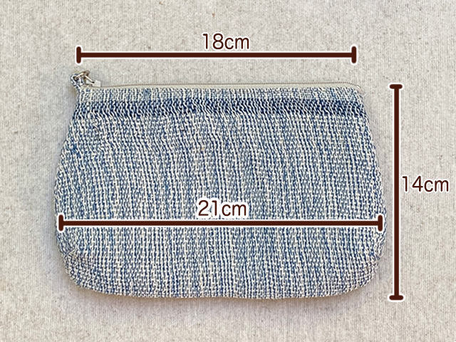 オーガニック コットン100% 手織り 草木染め ポーチ