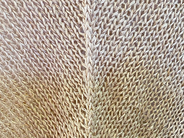 HEMP100% ニット 手編み 2way ポンチョ・きなり