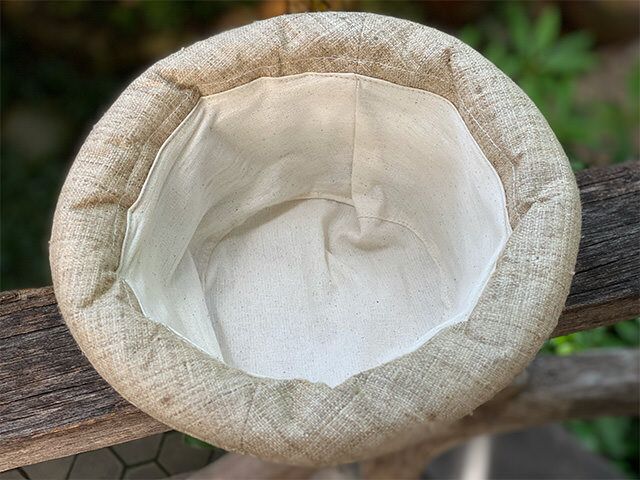 HEMP100% 手織り布 ハット