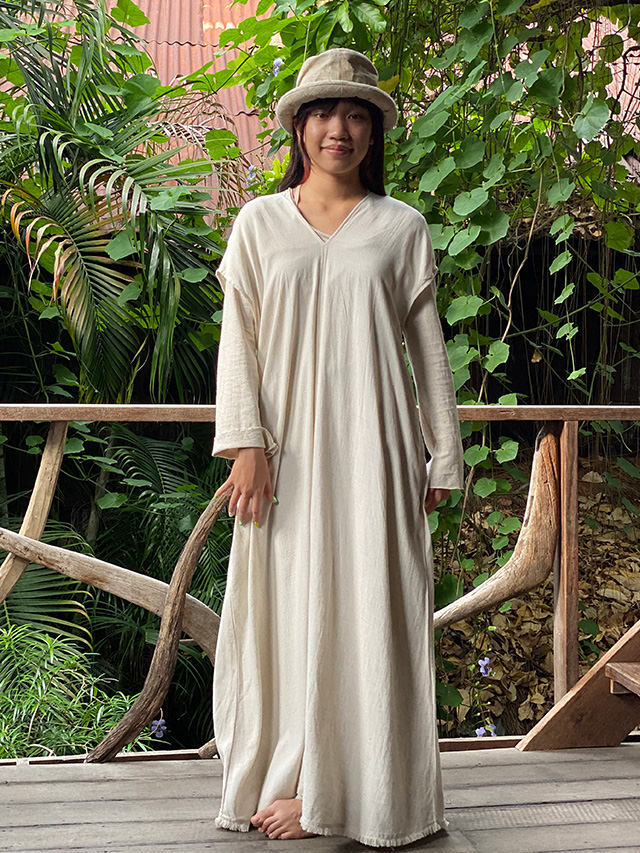 パヤカ payaka HEMP100% 手織り テロテロ チュニック HEMP100% 手織り布 ハット【パヤカ オンラインショップ】