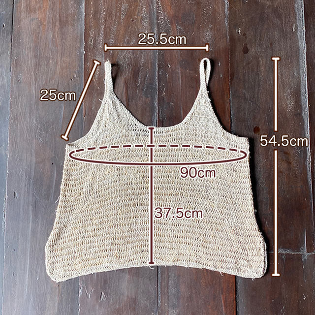 HEMP100% ニット 手編み キャミ
