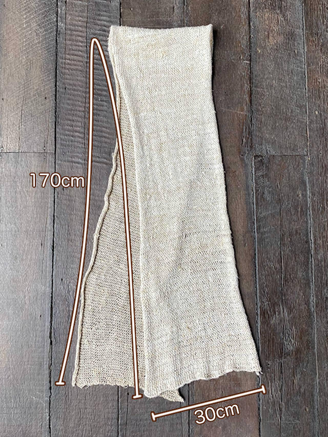 HEMP100% ニット 手編み スカーフ