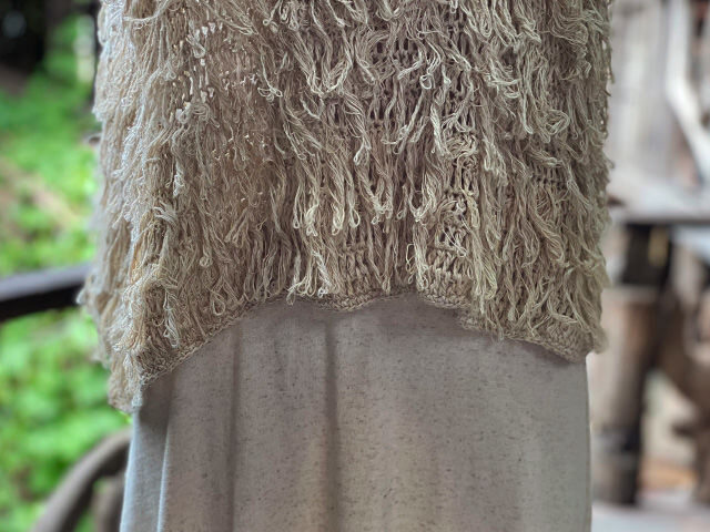 HEMP100% ニット 手編み モコモコ タンクトップ