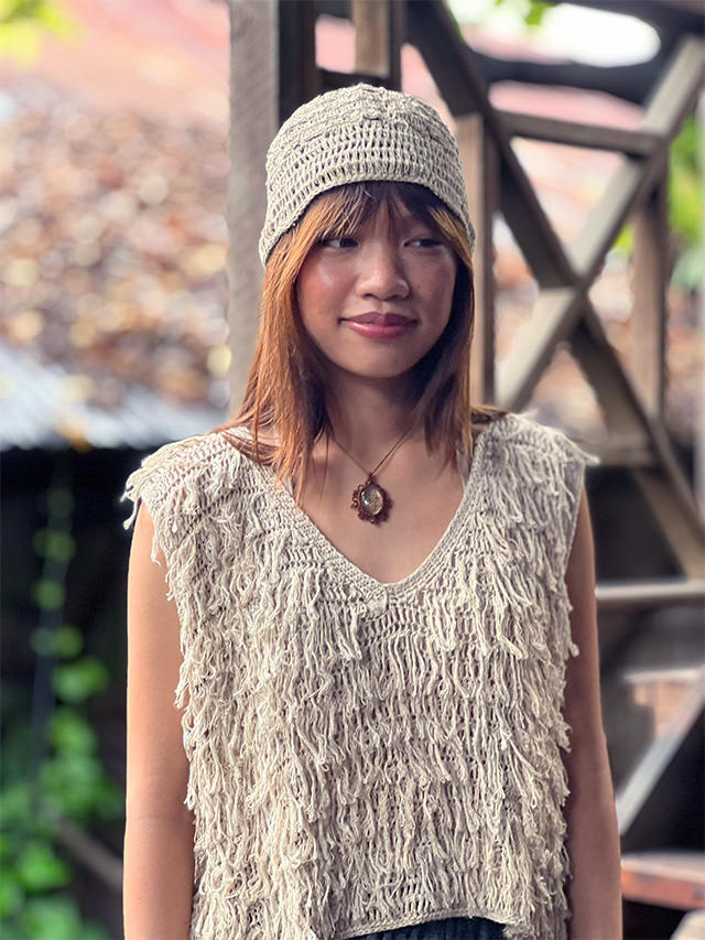 HEMP100% ニット 手編み 帽子【パヤカ オンラインショップ】