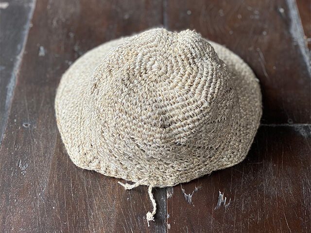 HEMP100% ニット 手編み キャップ