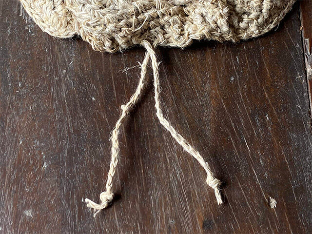 HEMP100% ニット 手編み キャップ