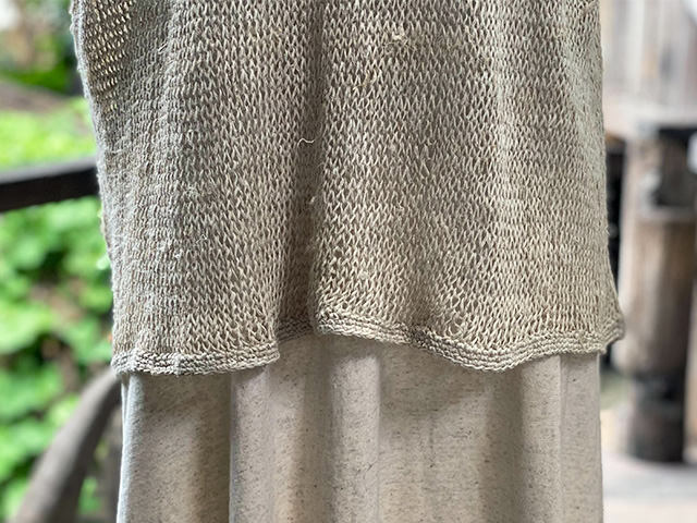 HEMP100% ニット 手編み ゆったり TEE