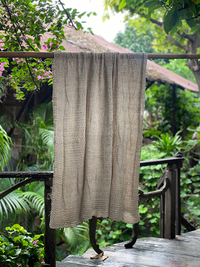 HEMP100% ニット 手編み 大判 ショール【パヤカ オンラインショップ】