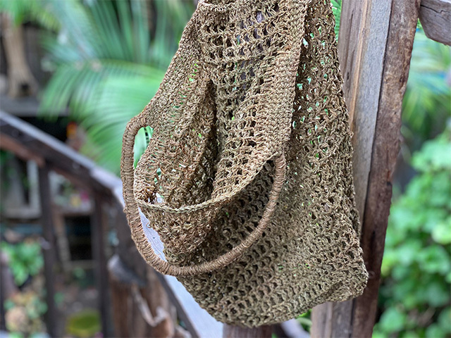 HEMP100% 手編み バッグ