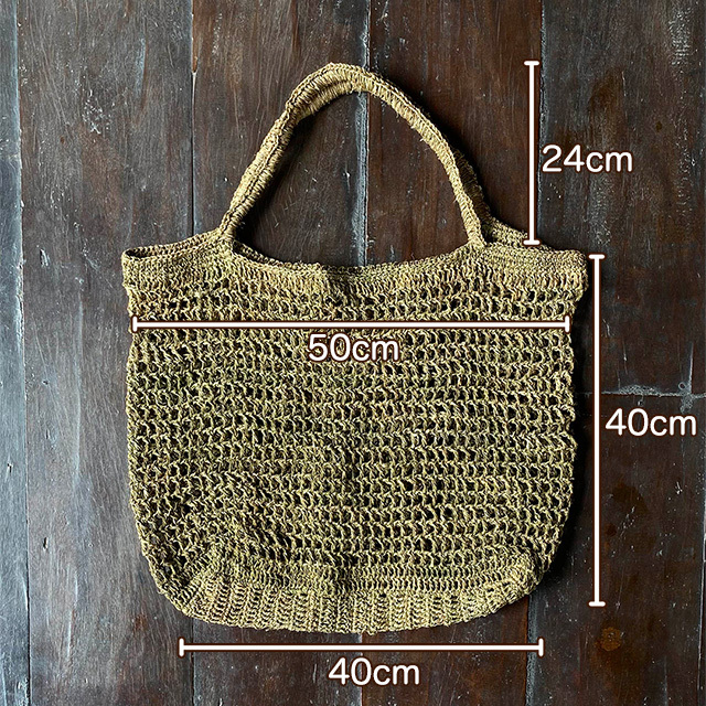 HEMP100% 手編み バッグ