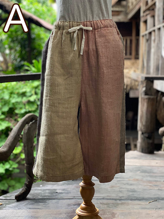 HEMP100% 手織り ショートパンツ・草木染め【パヤカ オンライン