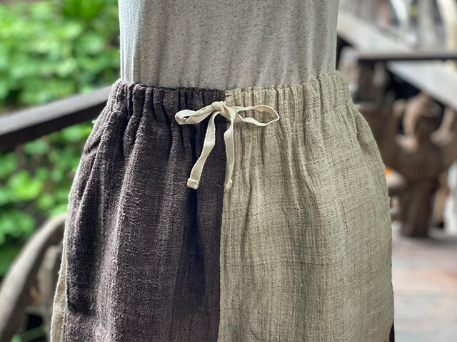 HEMP100% 手織り ショートパンツ・草木染め