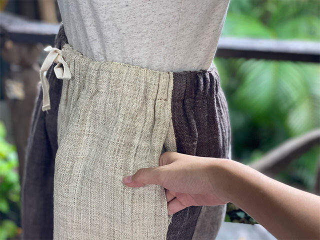 HEMP100% 手織り ショートパンツ・草木染め