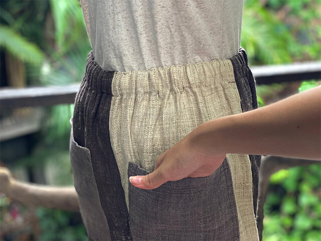 HEMP100% 手織り ショートパンツ・草木染め