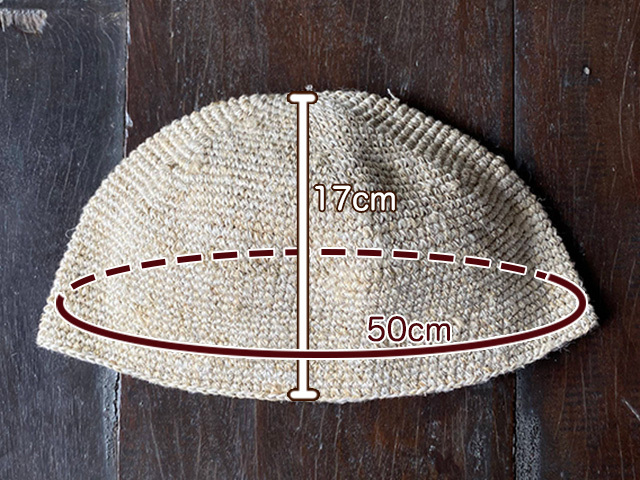 HEMP100% 手編み イスラム ワッチ 帽子