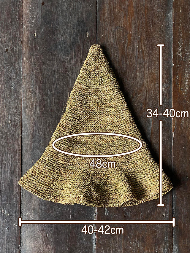 HEMP100% 手編み とんがり帽子