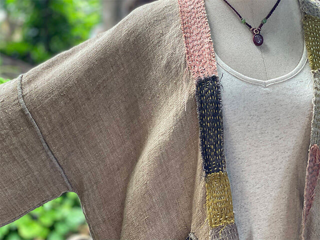 HEMP100% 手織り ジャケット・草木染め