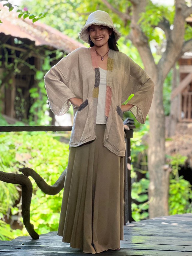 HEMP100% 手織り ジャケット・草木染め【パヤカ オンラインショップ】