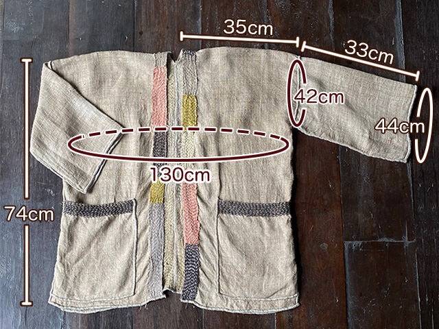 HEMP100% 手織り ジャケット・草木染め【パヤカ オンラインショップ】