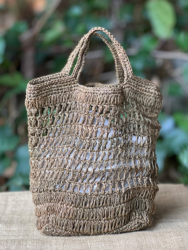 HEMP100% 手編み バッグC